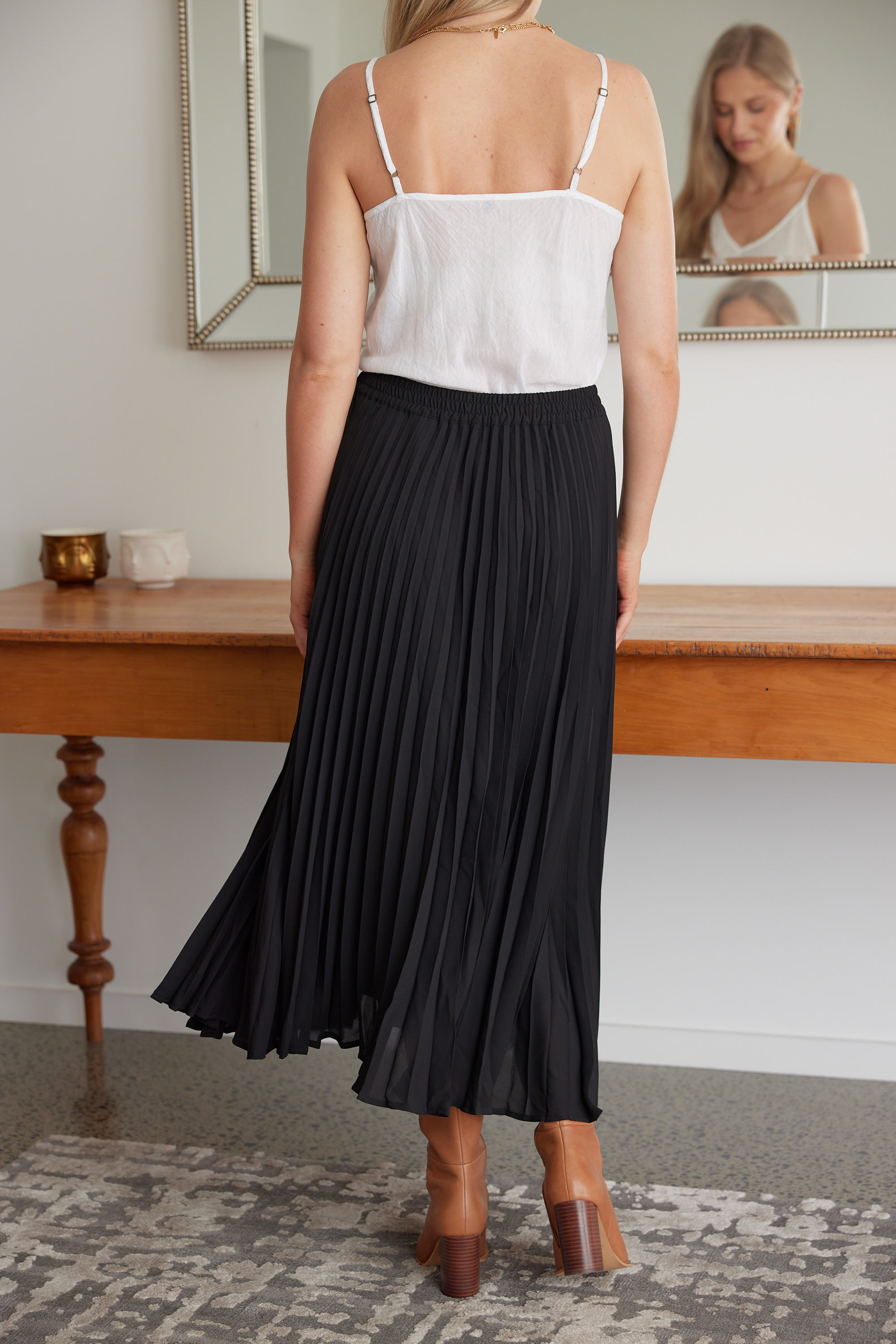 Skirts - SUNRAY PLEAT SKIRT - Hartleys Fashion